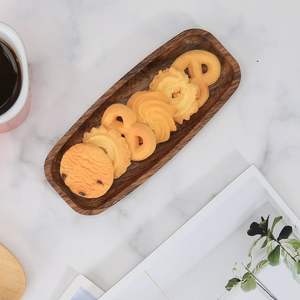 Bandeja Ovalada Clásica de Madera Maciza de Acacia Color Marrón Lumina, Ligera, Apilable, para Comida/Snacks/Aperitivos, Joyería, Uso General, Hecha de Madera - Product Image 6