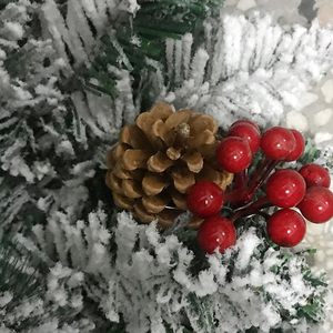 Nouveau Design de Rotin de Noël Enneigé à Suspendre pour Décoration de Porte et Sapin de Noël - Product Image 2