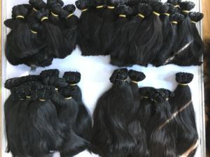 Cabello humano virgen sin procesar, cabello liso sedoso Natural extraído súper Doble - Product Image 5