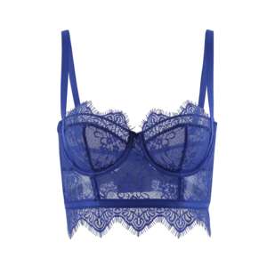 Haut Corset Personnalisé Bleu Royal en Dentelle avec Armatures et Dentelle Cils, Bustier Court pour Femme, Lingerie, Fabricant OEM - Product Image 1