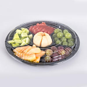 Boîte pliable en plastique transparent à 6 compartiments jetable pour fruits et fêtes de famille - Product Image 1