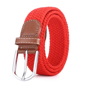 Mens için Metal toka malzeme ile 3517 renkli elastik streç örgülü eğlence kemerleri - Product Image 6