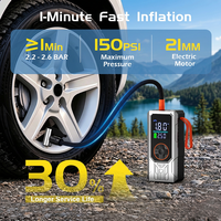 Nouvel Arrivage 2026 Compresseur d'Air Portable Mini Gonfleur de Pneus 150psi avec Affichage LED et Moniteur de Pression des Pneus pour Voiture, Vélo, Moto