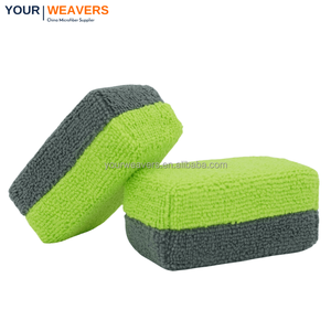 Hai mặt xe sợi nhỏ tẩy lông Applicator Buffing Pad vuông chăm sóc xe lớp phủ Applicator miếng bọt biển - Product Image 5