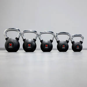 Kettlebells en caoutchouc SMARTFIT avec noyau en acier, ensemble de kettlebells personnalisables avec logo, en <span class=keywords><strong>kg</strong></span> et en lb, équipement de fitness pour la salle de sport - Product Image 2