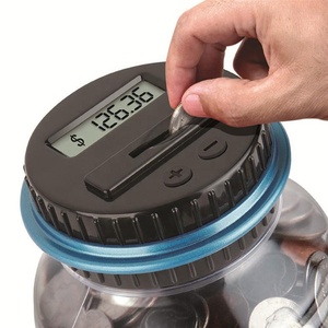 Tirelire Électronique Automatique avec Compteur de Monnaie Numérique pour Adultes <span class=keywords><strong>et</strong></span> Enfants, Boîte de Défi d'Épargne USD <span class=keywords><strong>Euro</strong></span> Livre, Coffre-Fort à Monnaie - Product Image 3