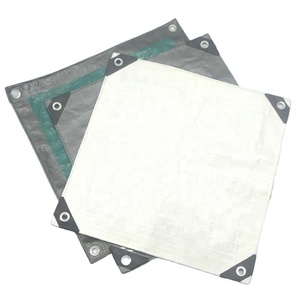 Bâche solide <span class=keywords><strong>blanche</strong></span> résistante à l'eau avec Logo personnalisé et œillet - Product Image 4