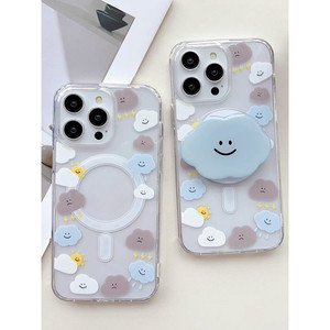 Custodia Magnetica Personalizzata con Nuvole Carine Compatibile con iPhone 17 AIR 16PROMAX 15 14 <span class=keywords><strong>Samsung</strong></span> S26Ultra S25 S24 A17 Custodia Antiurto - Product Image 5