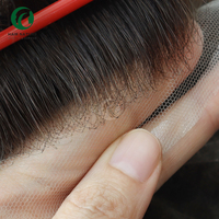 Perruque en dentelle française complète pour homme, toupet en cheveux humains, perruque en cheveux humains indiens, style libre, système de remplacement capillaire masculin