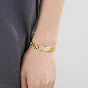 Bracciale a Catena da Uomo 10MM in Acciaio Inossidabile Placcato Oro 18K con Nome e ID Personalizzabili Incisi per Idea Regalo - Product Image 5