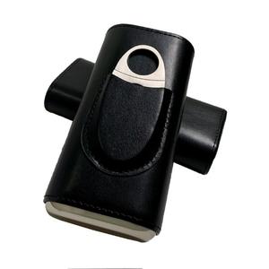 Estuche de Cuero para Cigarros, Humidor Portátil con Cortador de Cigarros Plateado, Accesorios para Fumar, Regalos Empresariales - Product Image 6