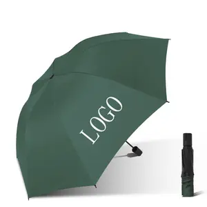 Özel Logo promosyon toptan baskı logosu otomatik UV şemsiye temizle üç katlanır şemsiyeler güneşlik reklam şemsiye