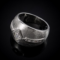 Grandes bagues en zircon cubique pour femmes, Texture tendance, finition satinée, bijoux, accessoires, grand doigt, 008510