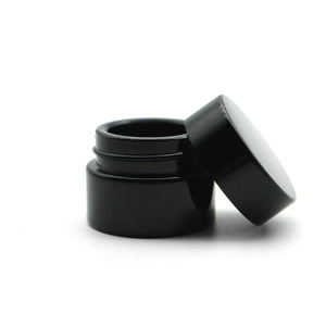 Petit pot en verre noir <span class=keywords><strong>de</strong></span> 5 g, boîte ronde, mini récipient cosmétique noir avec couvercles - Product Image 1