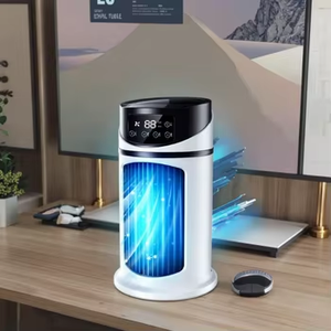 Mini-refroidisseur d'air <span class=keywords><strong>électrique</strong></span> portable USB et ventilateur avec veilleuse, minuterie 6 vitesses pour voiture, bureau, hôtel et utilisation en extérieur - Product Image 1