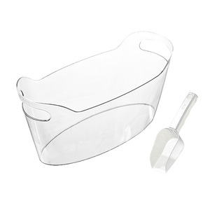 Secchielli per Ghiaccio in Acrilico Trasparente per Feste, Grande Secchio per Bevande con Paletta, Contenitore Refrigerante Portatile per Forniture per Feste e Matrimoni - Product Image 1