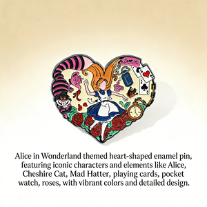 Spilla Personalizzata Gatto <span class=keywords><strong>Alice</strong></span> nel <span class=keywords><strong>Paese</strong></span> <span class=keywords><strong>delle</strong></span> <span class=keywords><strong>Meraviglie</strong></span>, Distintivo in Lega con Goccia d'Olio, Incisione su Metallo Placcato, per Borsa, Abbigliamento, Regalo, Anniversario, Laurea - Product Image 2