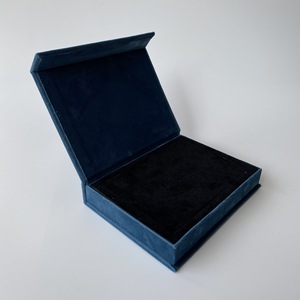 Crystal Soft Velvet Jewelry <b>Box</b> Square Embossed Logo Magnetic Foam Inner Gift Packaging Shenzhen China - Product Image 2