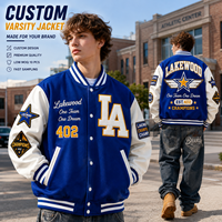 Blouson universitaire surdimensionné OEM coupe ample, personnalisé avec broderie lourde, manches en cuir, tendance, style Letterman, blouson de baseball, fabrication usine