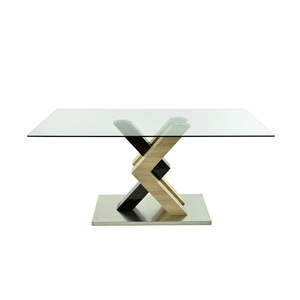 Muestra gratis indio Venta caliente muebles de comedor de diseño nórdico de vidrio moderno mesa de comedor con marco de MDF - Product Image 4