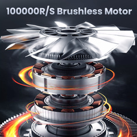 Souffleur d'air comprimé sans fil portable 100000 tr/min Nettoyeur à haute pression pour l'électronique Ordinateur portable Nettoyage de voiture