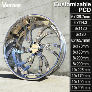 Jantes de camion forgées en alliage d'aluminium Viorock personnalisées 20x12 20x14 24x12 24x14 26x12 26x16 28x16 pouces, compatibles avec <span class=keywords><strong>PLAGUE</strong></span> DR GMC DENI - Product Image 3