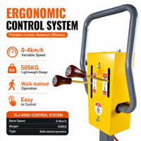 Rouleau compresseur routier mini à double tambour Vibrotech YLJ-600D avec moteur 9HP et transmission par engrenages, compresseur haute efficacité