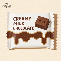 Emballage personnalisé pour barres chocolatées, barres énergétiques, emballage en aluminium pour bonbons, biscuits, barres protéinées, emballage à fermeture arrière