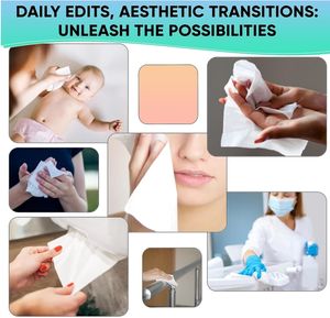 Toallitas Estéticas Multiusos Sin Pelusa de 4 Capas, Impermeables, Fusibles y Ligeras, Materiales Primos 100% Algodón Spunlace, Tela No Tejida - Product Image 6