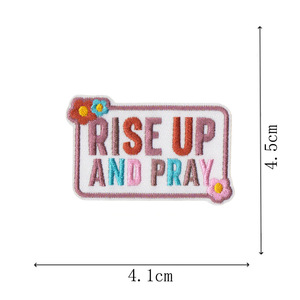 Patchs décoratifs tendance YIYI à thème biblique, faits main, thermocollants, brodés à la machine, en PVC, feutre non tissé et sequins, <span class=keywords><strong>pour</strong></span> bagages et chapeaux - Product Image 2