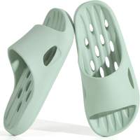 XMISTUO Chaussures de douche et de bain d'été unisexes pour l'extérieur avec trous, séchage rapide, semelle en caoutchouc naturel antidérapante pour piscine, spa, dortoir