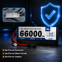 Baterai Solid State 66000mAh 6S 23.7V 1564.2Wh 320Wh/kg untuk UAV, Drone Kargo, dan Robot