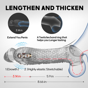 Rung sưng sói răng tay áo dày tiếp xúc đầu khóa thiết kế chống trượt chu vi <span class=keywords><strong>Enhancer</strong></span> cho người đàn ông trưởng thành - Product Image 2
