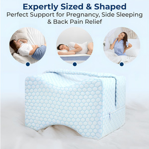 U Shape Memory Foam Leg Pillow For Side Sleepers Pregnancy Support White Geometric Pattern 24x20x15cm - Product Image 5