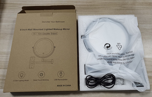 Khách Sạn Cấp 10X <span class=keywords><strong>Magnifying</strong></span> LED Ánh Sáng Treo Tường Trang Điểm Gương Với Mở rộng Cánh Tay Hai Mặt Phòng Tắm Cạo Râu Gương - Product Image 6