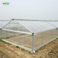 Grande serre multi-chapelles en polycarbonate, avec plaques PC de 8 mm et structure en acier, pour la culture de légumes et de fleurs