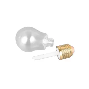 Mini Light Bulb shape lipgloss bottle white custom lipstick tube packaging
