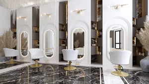 Design d'intérieur moderne pour salon de manucure, ensemble de miroirs personnalisés pour manucure, solution tout-en-un pour le mobilier et la décoration de salon de manucure - Product Image 2