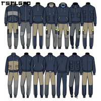Ensemble de sweats à capuche pour homme grande taille, imprimé, séchage rapide, hiver - Coton biologique, écologique, coupe-vent, style personnalisé, fermeture éclair, poche contrastée