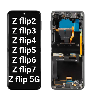 หน้าจอ LCD โทรศัพท์มือถือสำหรับ Samsung Galaxy Z Flip2 Flip3 Flip4 Flip5 Flip6 Flip7 จอสัมผัส LCD แท้สำหรับซ่อม - Product Image 1
