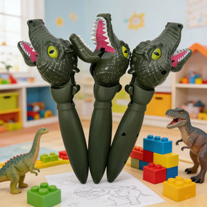Stylo mignon en forme de crocodile qui mord, papeterie interactive amusante, action de morsure interactive, parfait pour la décoration de bureau scolaire et les cadeaux de fête - Product Image 4