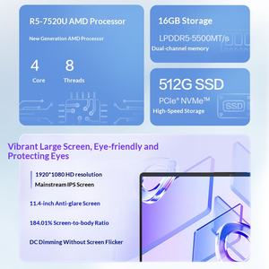 Nuovo e Originale HP Star Book 14 Slim Notebook Computer, Dotato <span class=keywords><strong>di</strong></span> R5-7520U, 16GB RAM, 512GB SSD e Schermo Anti-riflesso. - Product Image 2