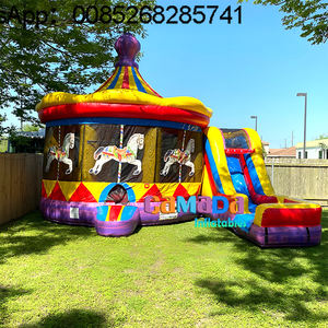 Combo toboggan aquatique arc-en-ciel, château gonflable géant, piscine à jets d'eau pour le plaisir des enfants dans la cour - Product Image 2