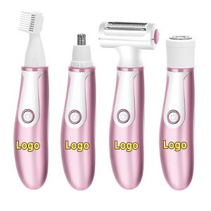Appareil d'épilation corporelle 4 en 1 pour femmes, tondeuse à poils de nez et rasoir à sourcils USB - Product Image 1