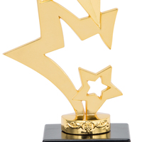 Meilleures ventes - Ballon de football en métal personnalisé, trophée sportif promotionnel avec base en bois, logo personnalisé, assemblable JM02