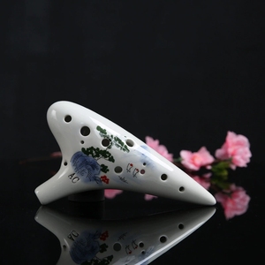 โอคาริน่าเซรามิก 12 รู แบบเคลือบลายภาพวาดหมึกจีน สำหรับผู้เริ่มต้น - Product Image 5