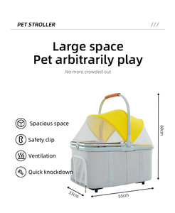 Precio de fábrica, portador de viaje ligero, fácil de caminar, plegable, desmontable, cochecito para perros y gatos, cochecito para mascotas - Product Image 4