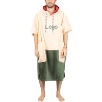 Vente en gros Logo personnalisé Microfibre ou coton Surf Enfants Poncho Serviette de plage Adulte à capuche Surf Poncho Serviette