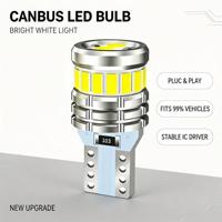 Fehlerfreie T10 W5W Canbus Nicht-Polarisierte 6000K LED-Glühbirne 3014 12V Auto-Keilbirne Seitenmarkierung Parklicht Kuppellicht Kofferraum-Ladungsbeleuchtung