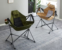 Fauteuil suspendu respirant en aluminium, chaise longue pliante moderne et légère pour le camping en extérieur